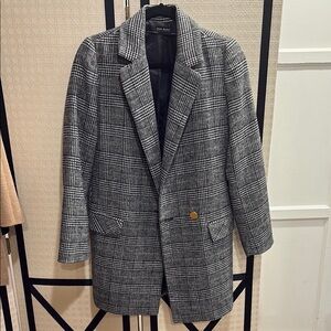 Zara Collection Blazer Coat in Classic Plaid